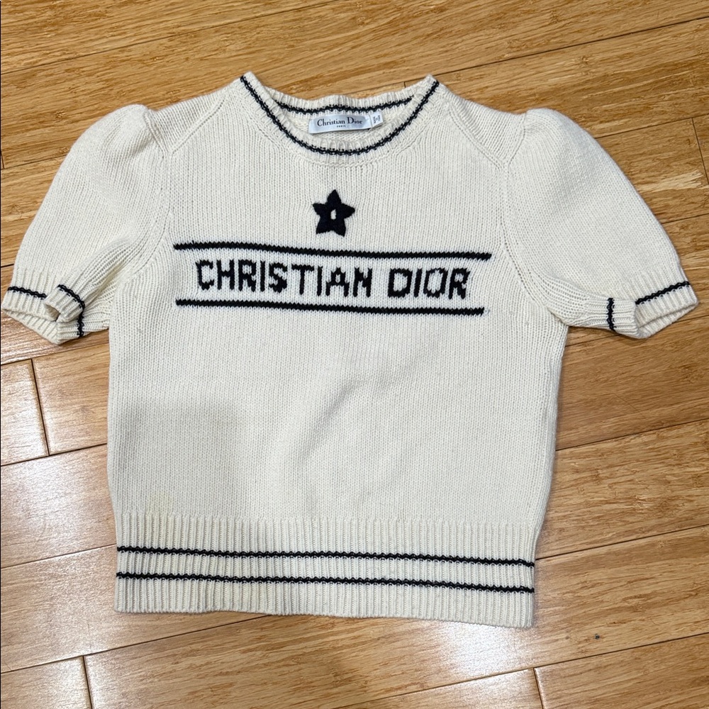 Christian Dior Cream Knit Sweater